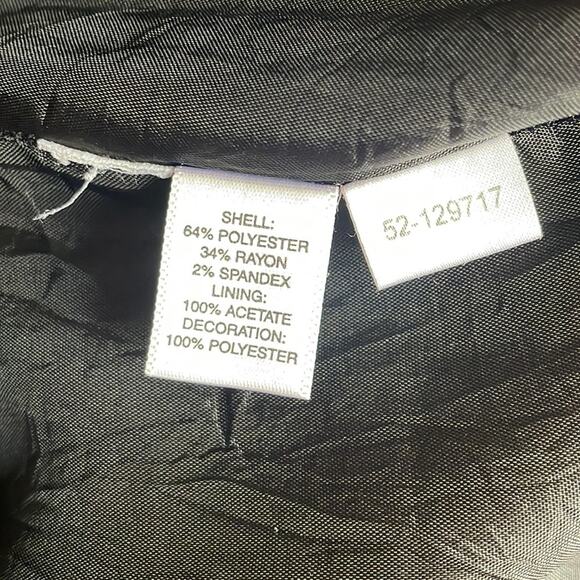 Ann Taylor Black Embroidered Mini Skirt Size 8 Rayon  Stretchy Preppy Twee - Picture 5 of 5